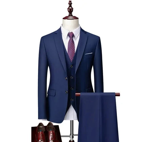 Traje de Negocios para Hombre de Color Puro